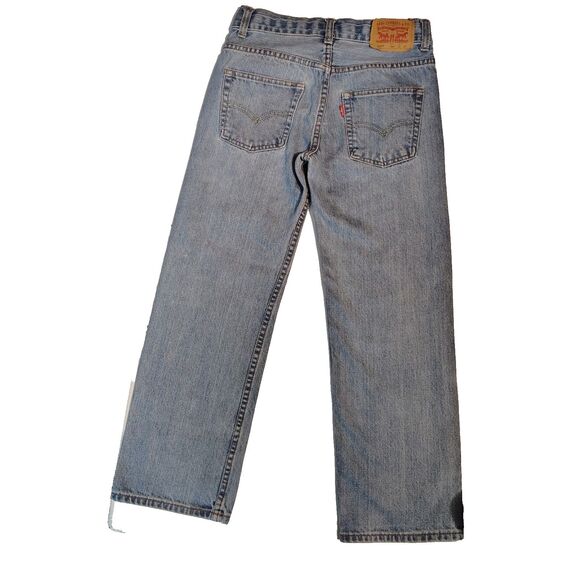Levis 550 Relaxed Fit Jeans Boys Size 10 Reg 25x25 Casual Outdoors Dark Wash - Picture 7 of 8